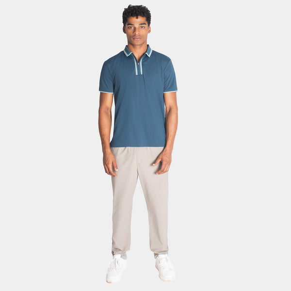 Playera Polo con Líneas de Contraste en Cuello