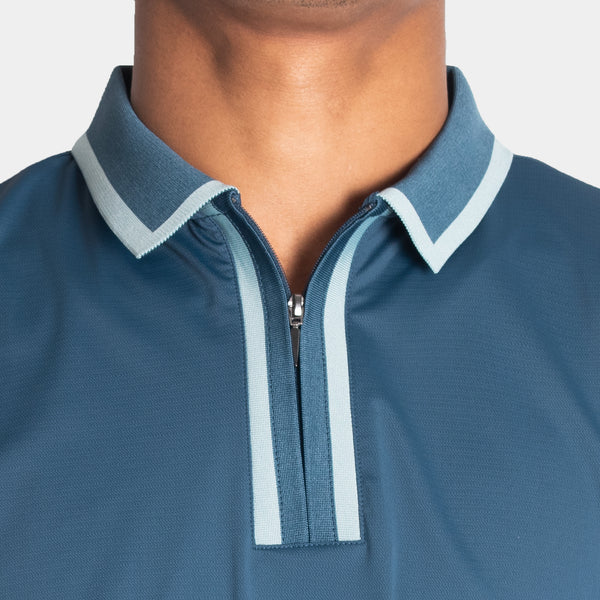 Playera Polo con Líneas de Contraste en Cuello