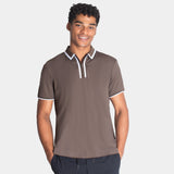 Playera Polo con Líneas de Contraste en Cuello