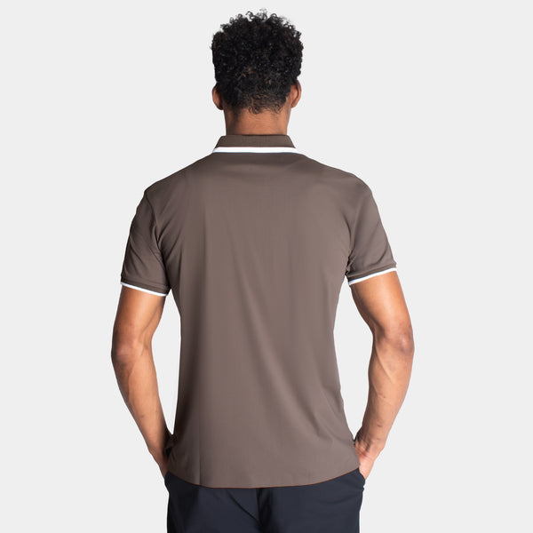 Playera Polo con Líneas de Contraste en Cuello