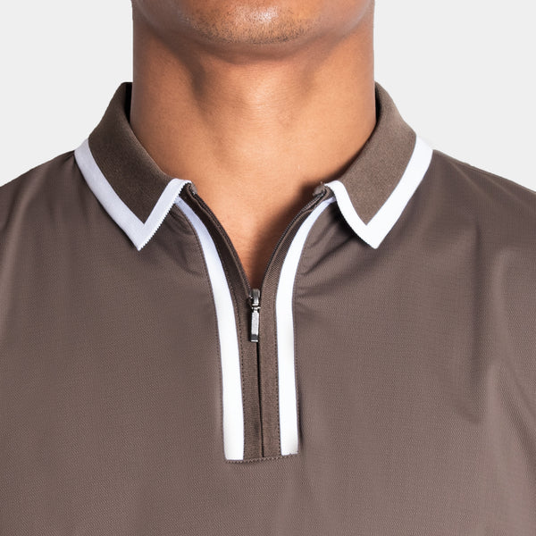 Playera Polo con Líneas de Contraste en Cuello