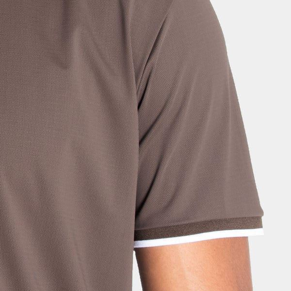 Playera Polo con Líneas de Contraste en Cuello