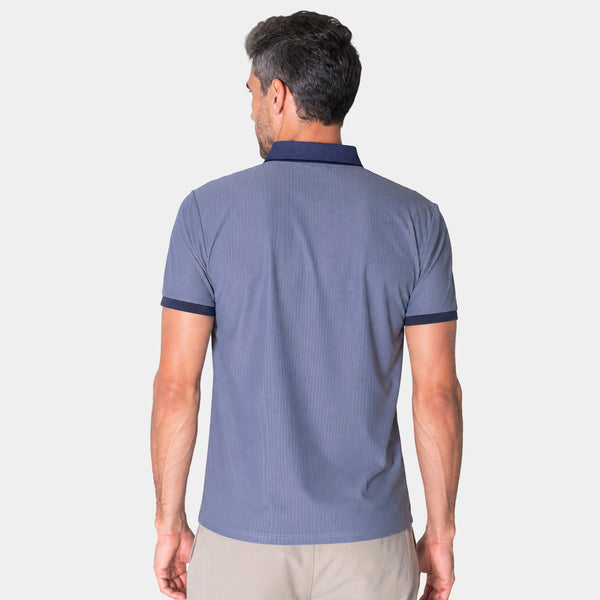 Playera Polo Con Estampado Mini Zigzag
