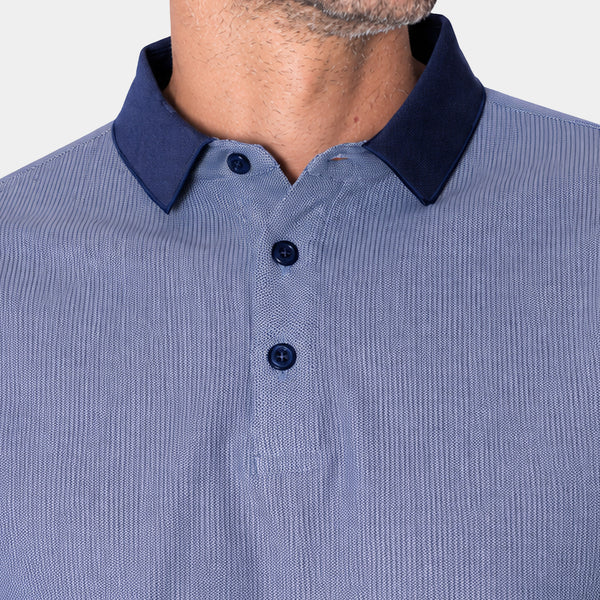 Playera Polo Con Estampado Mini Zigzag