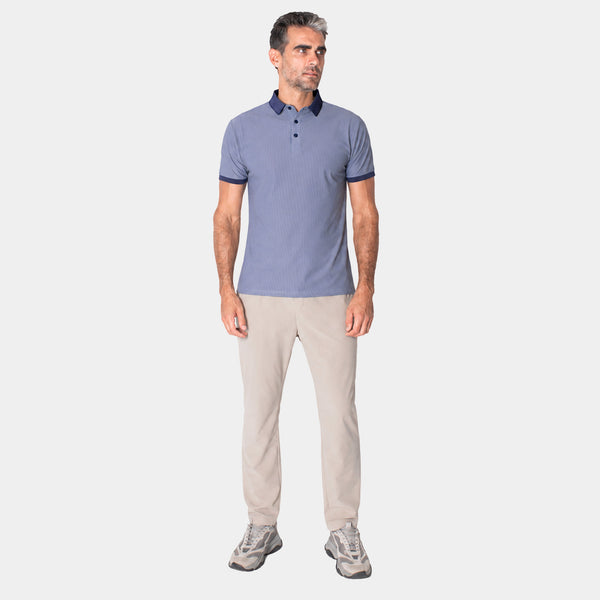Playera Polo Con Estampado Mini Zigzag