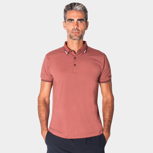 Playera Polo con Líneas de Contraste en Cuello