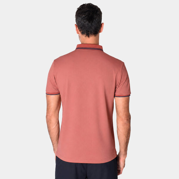 Playera Polo con Líneas de Contraste en Cuello