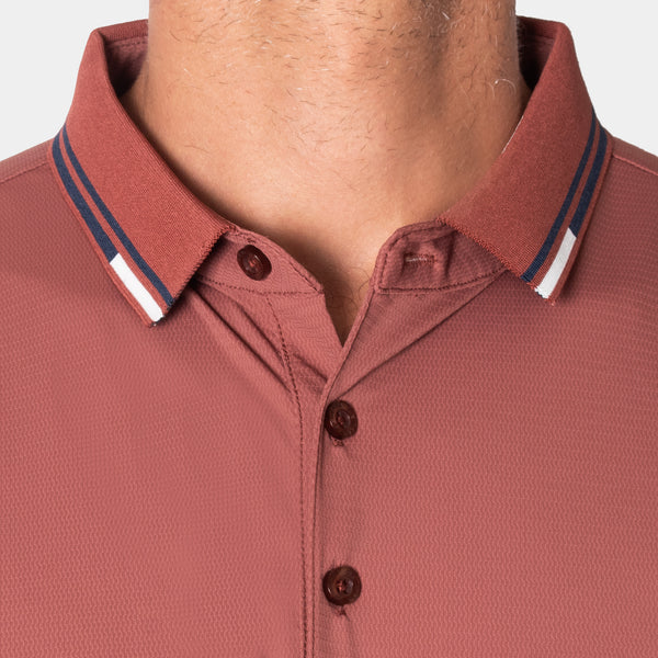 Playera Polo con Líneas de Contraste en Cuello