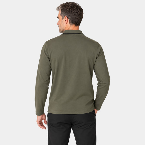 Playera Polo Manga Larga Lightweight Contraste