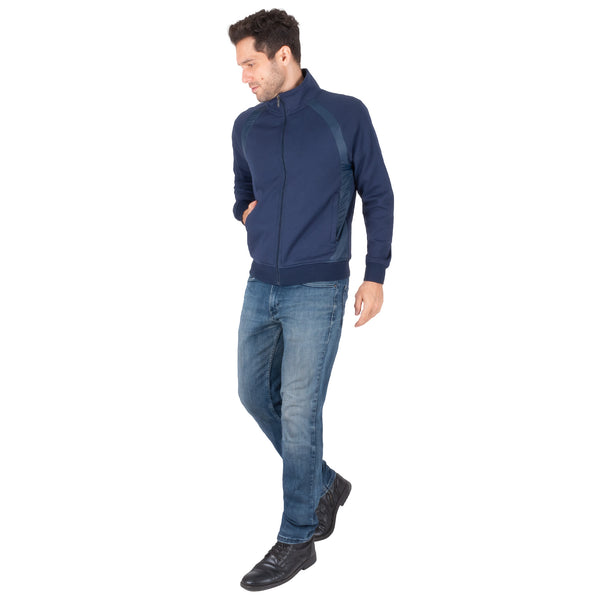 Sudadera Hombre Regular Fit | Texturas Contrastantes y Diseño Casual