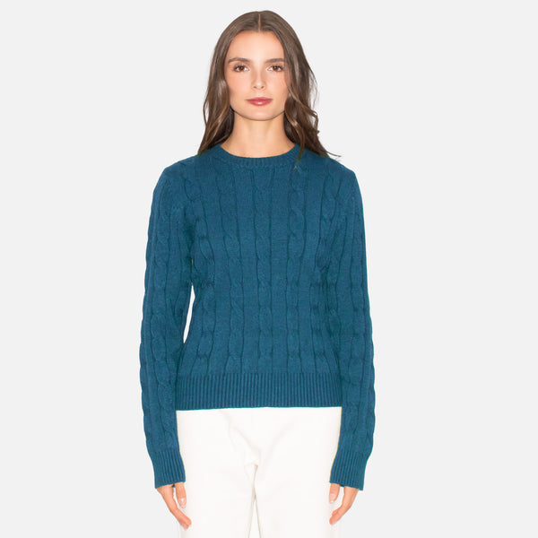 Suéter Afelpado Generra Con Tejido Trenzado