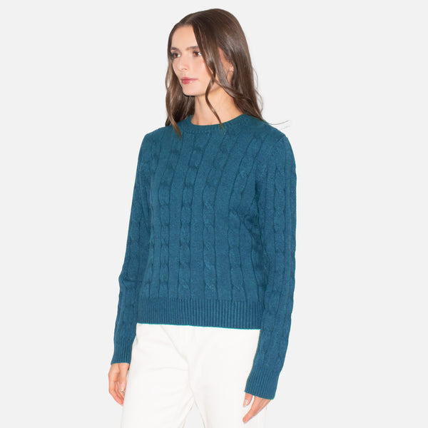 Suéter Afelpado Generra Con Tejido Trenzado