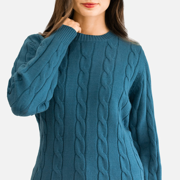 Suéter Afelpado Generra Con Tejido Trenzado