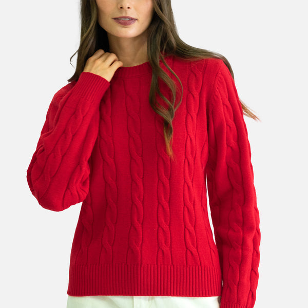 Suéter Afelpado Generra Con Tejido Trenzado