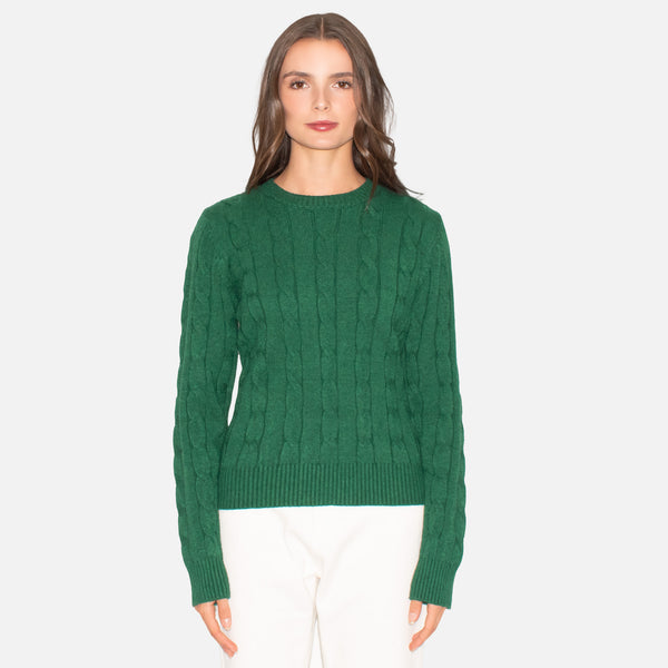 Suéter Afelpado Generra Con Tejido Trenzado