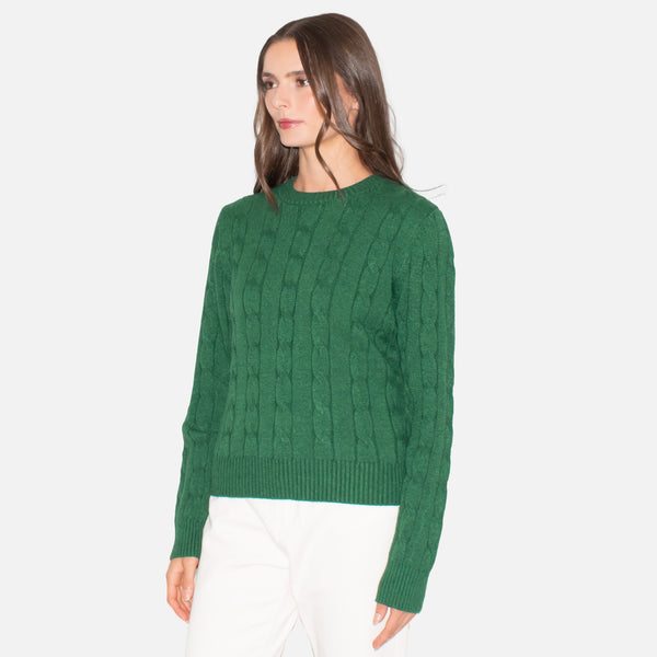 Suéter Afelpado Generra Con Tejido Trenzado