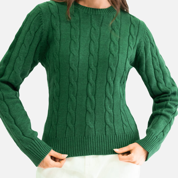 Suéter Afelpado Generra Con Tejido Trenzado