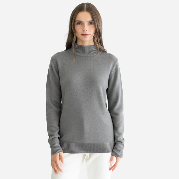 Suéter de Cuello Mock Para Dama