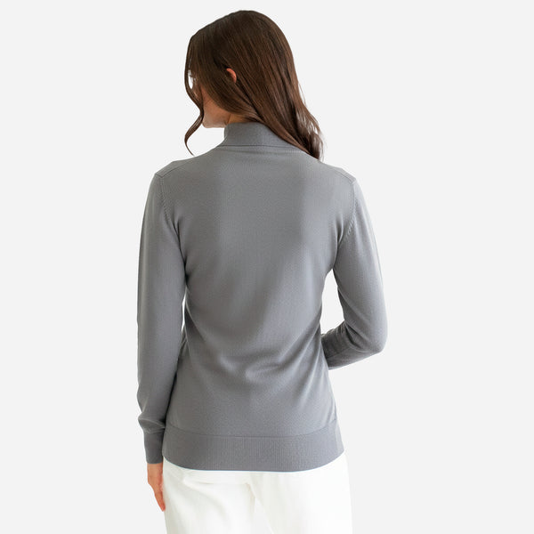 Suéter de Cuello Mock Para Dama