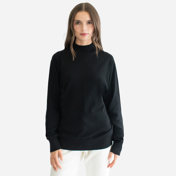 Suéter de Cuello Mock Para Dama