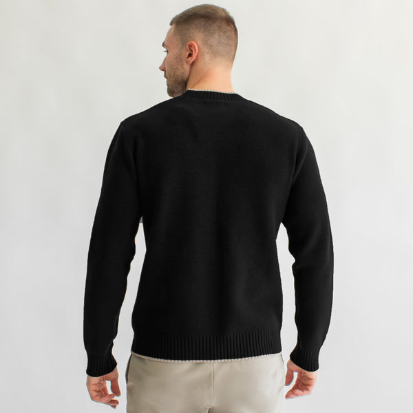 Suéter para Hombre Regular Fit – Cuello Redondo, Rib en Contraste