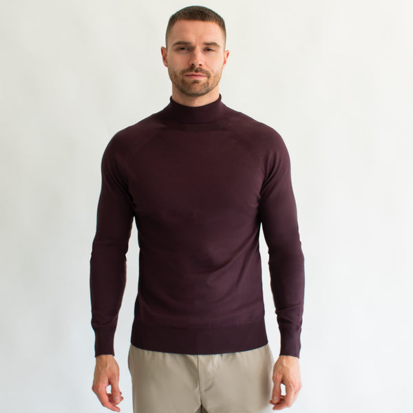 Suéter Ligero para Hombre Regular Fit – Cuello de Tortuga y Acabado en Rib