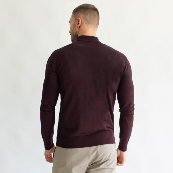 Suéter Ligero para Hombre Regular Fit – Cuello de Tortuga y Acabado en Rib