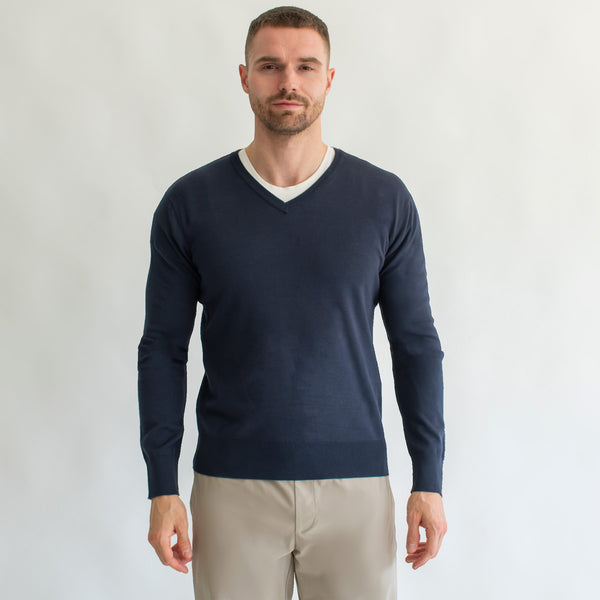 Suéter Ligero para Hombre Regular Fit – Cuello en V