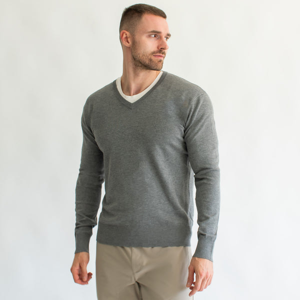 Suéter Ligero para Hombre Regular Fit – Cuello en V