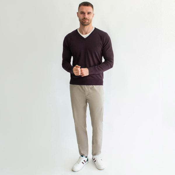 Suéter Ligero para Hombre Regular Fit – Cuello en V