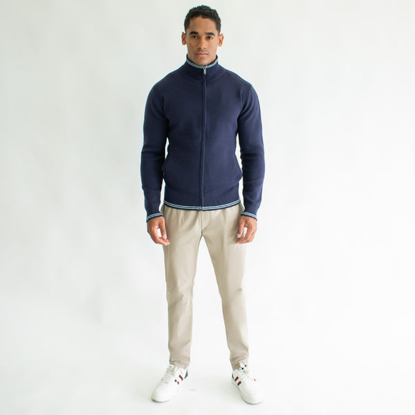 Suéter Cardigan para Hombre Regular Fit – Detalles en Contraste