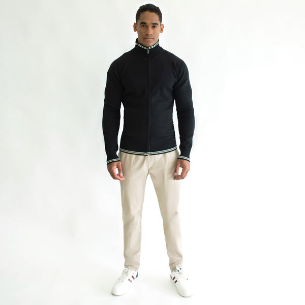 Suéter Cardigan para Hombre Regular Fit – Detalles en Contraste