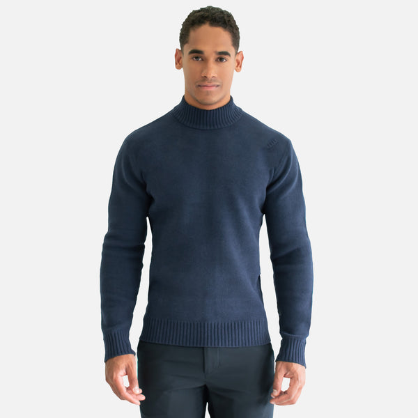 Suéter Cuello Mock Textura Soft Touch