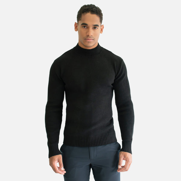 Suéter Cuello Mock Textura Soft Touch