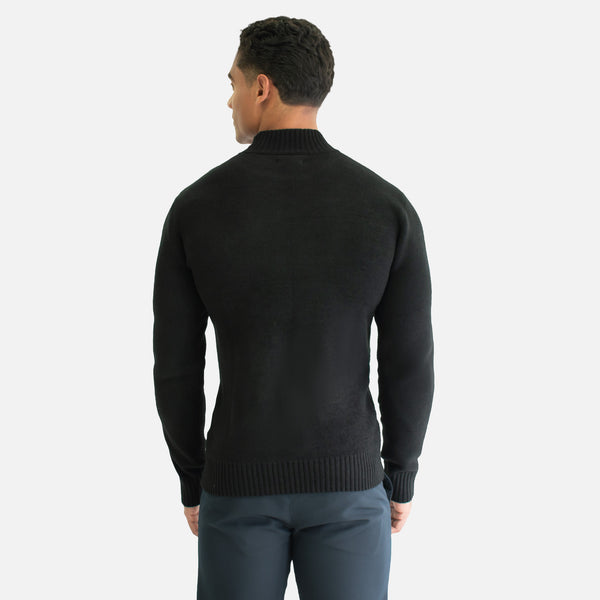 Suéter Cuello Mock Textura Soft Touch