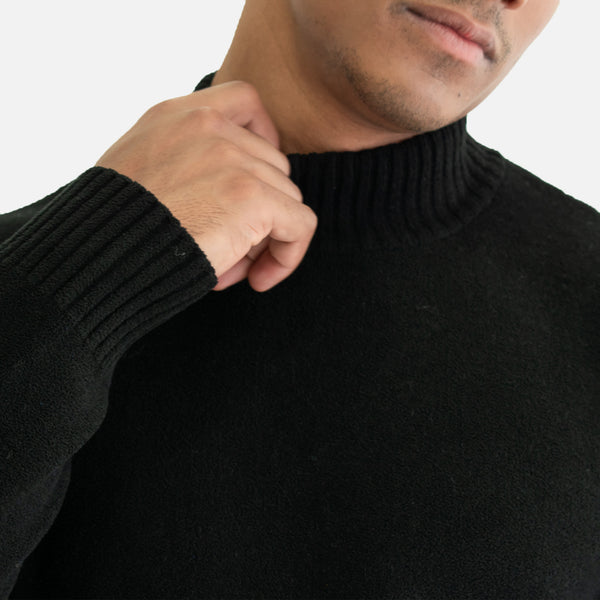 Suéter Cuello Mock Textura Soft Touch