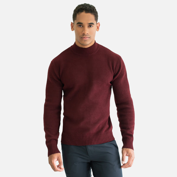 Suéter Cuello Mock Textura Soft Touch