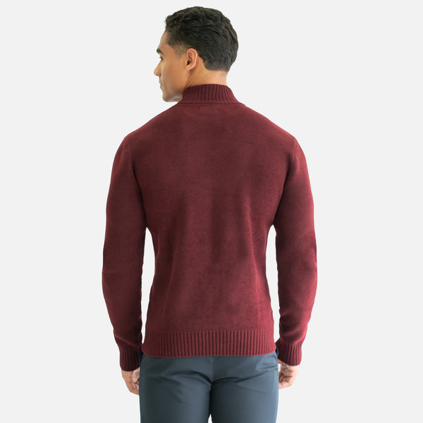 Suéter Cuello Mock Textura Soft Touch