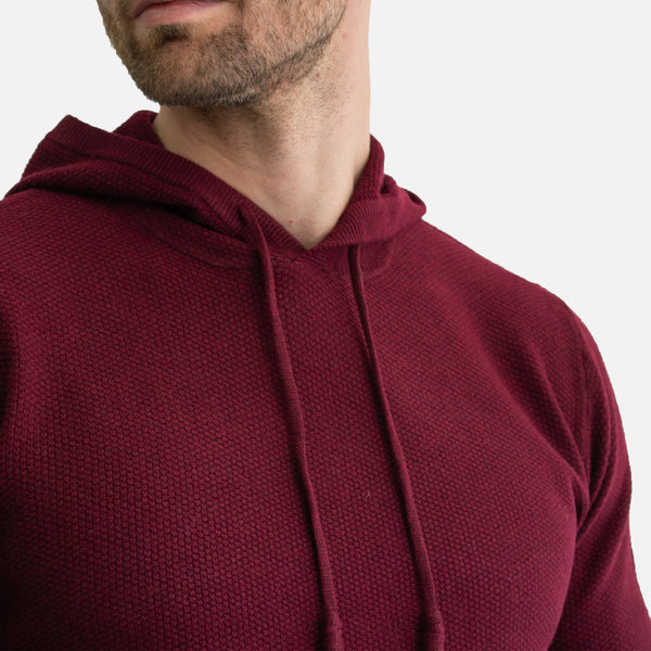 Sudadera Tejida con Hoodie