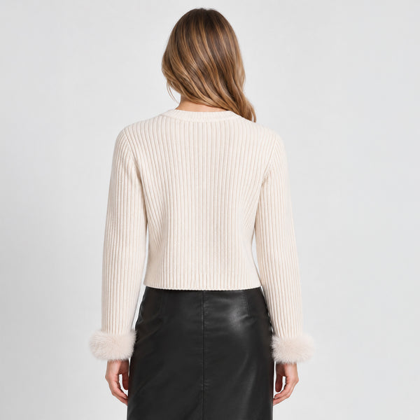 Suéter Fur Cuff Ribbed